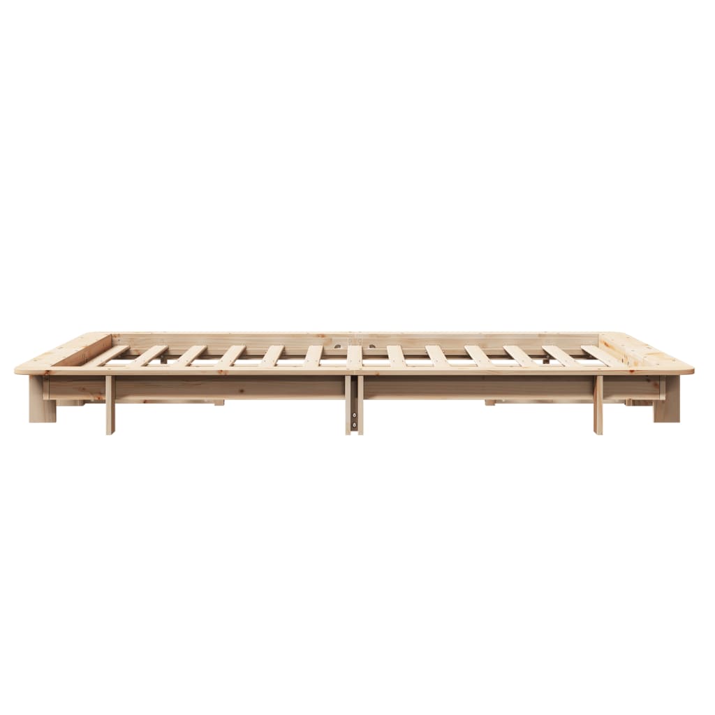tömör fenyőfa ágykeret ágy matrac nélkül 120 x 200 cm