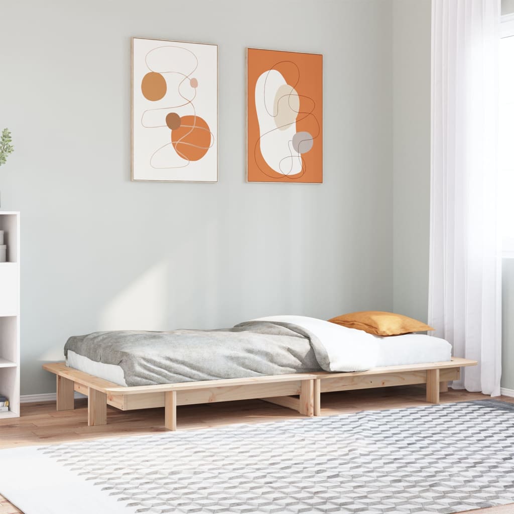 tömör fenyőfa ágykeret matrac nélkül 90 x 190 cm