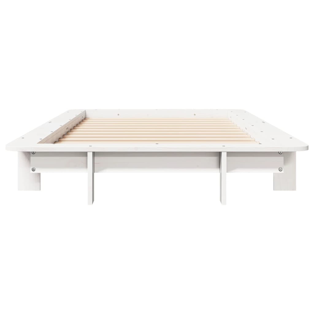 fehér tömör fenyőfa ágykeret matrac nélkül 90 x 190 cm