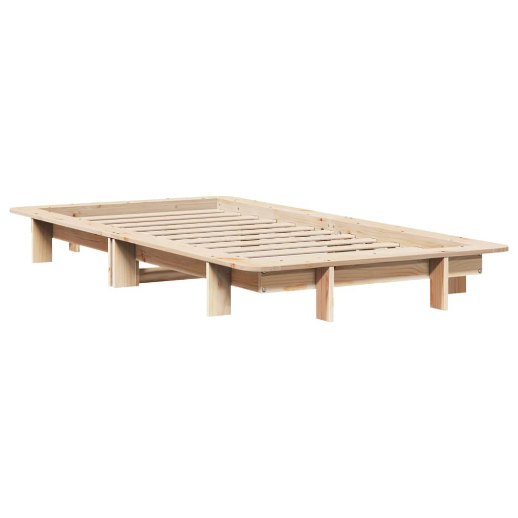 tömör fenyőfa ágy matrac nélkül 75 x 190 cm