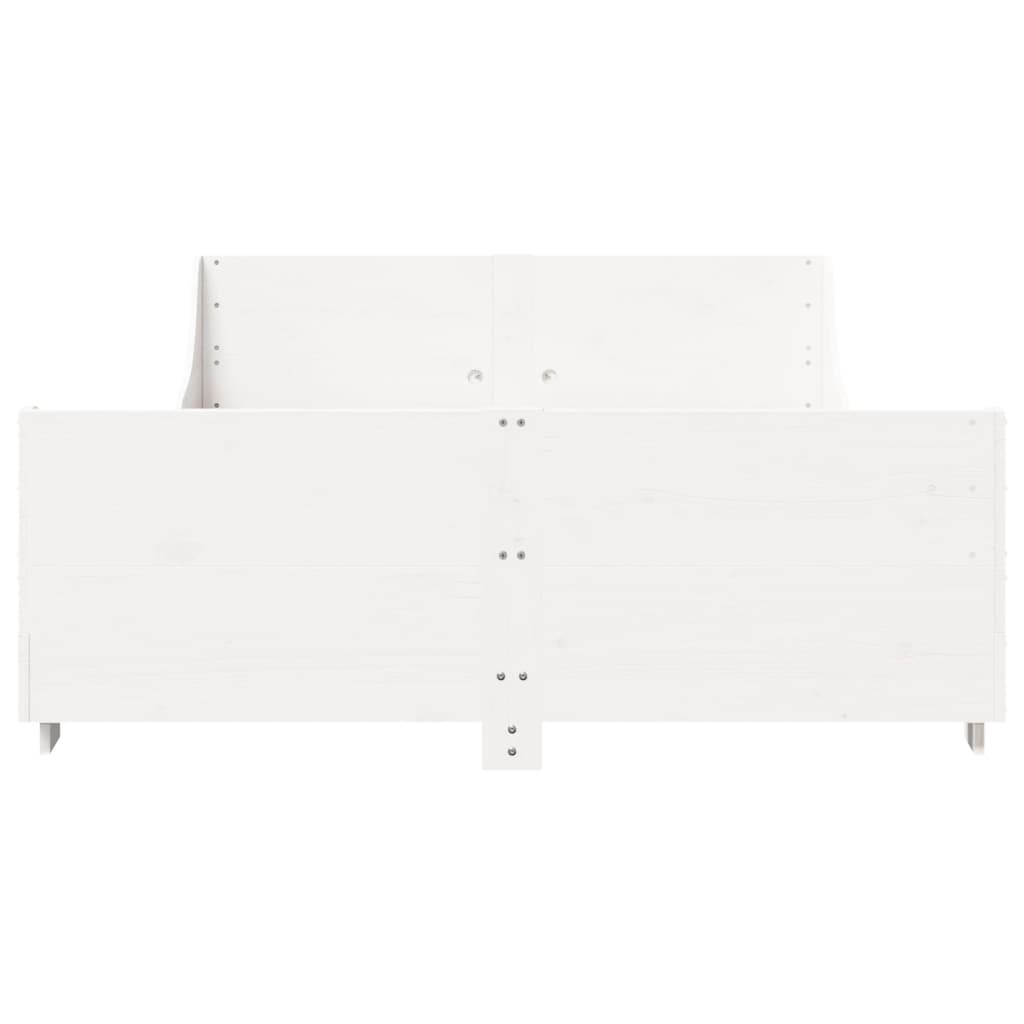 fehér tömör fenyőfa ágy matrac nélkül 120 x 200 cm