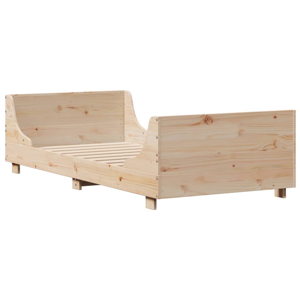 tömör fenyőfa ágy matrac nélkül 100 x 200 cm