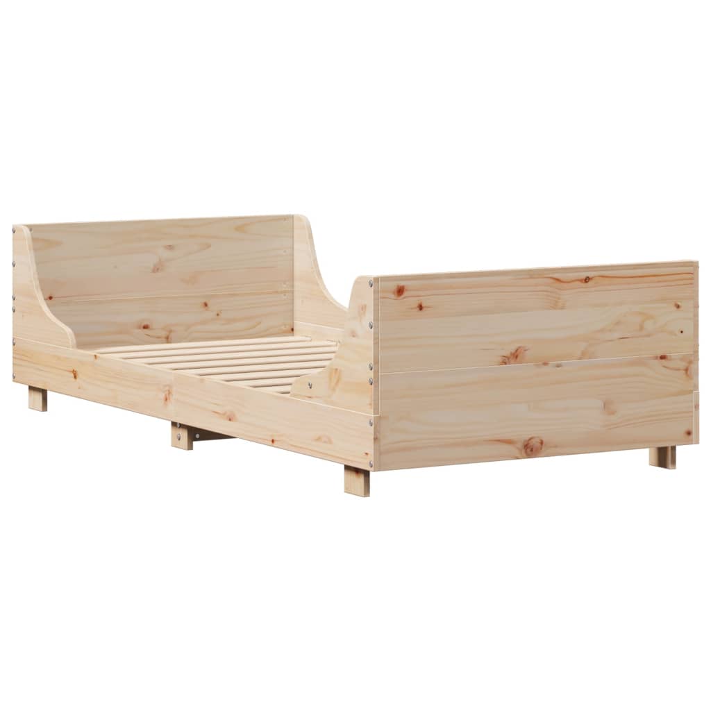 tömör fenyőfa ágy matrac nélkül 100 x 200 cm