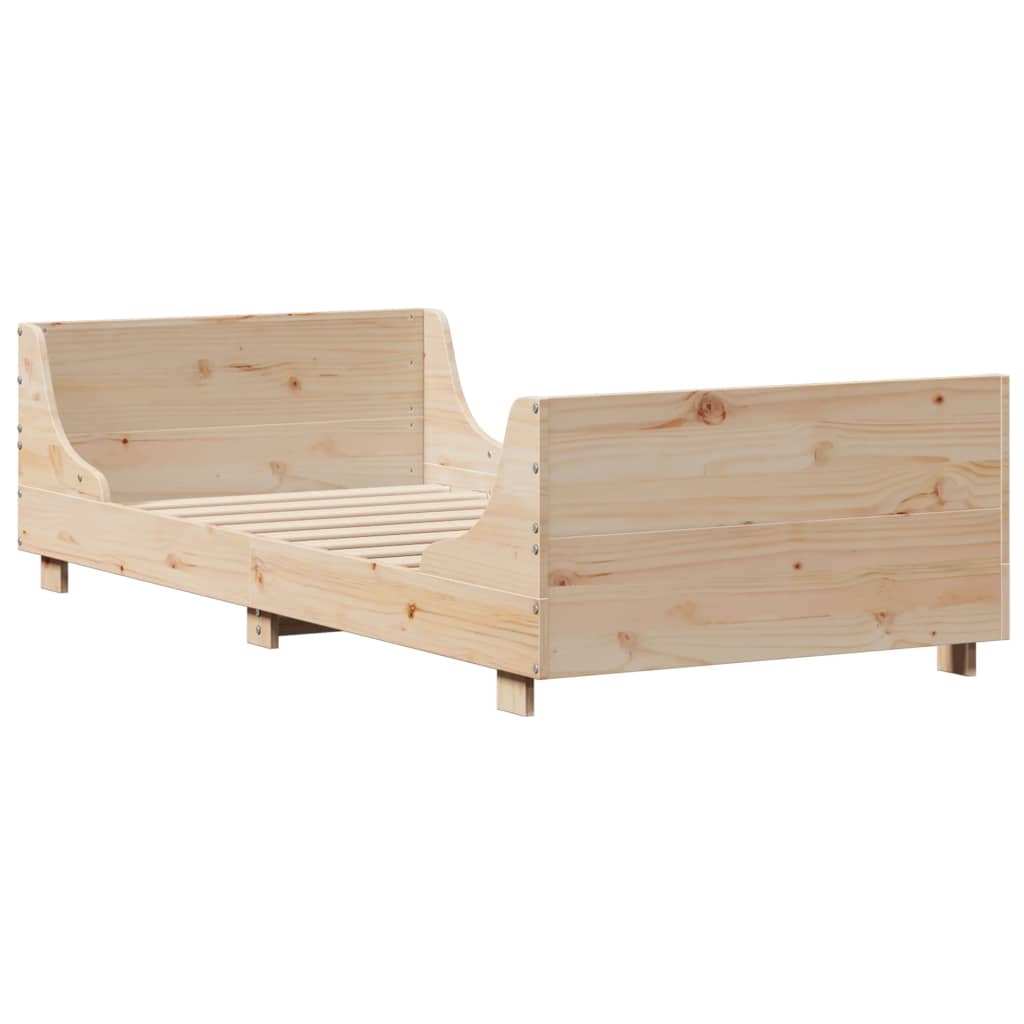 tömör fenyőfa ágy matrac nélkül 75 x 190 cm
