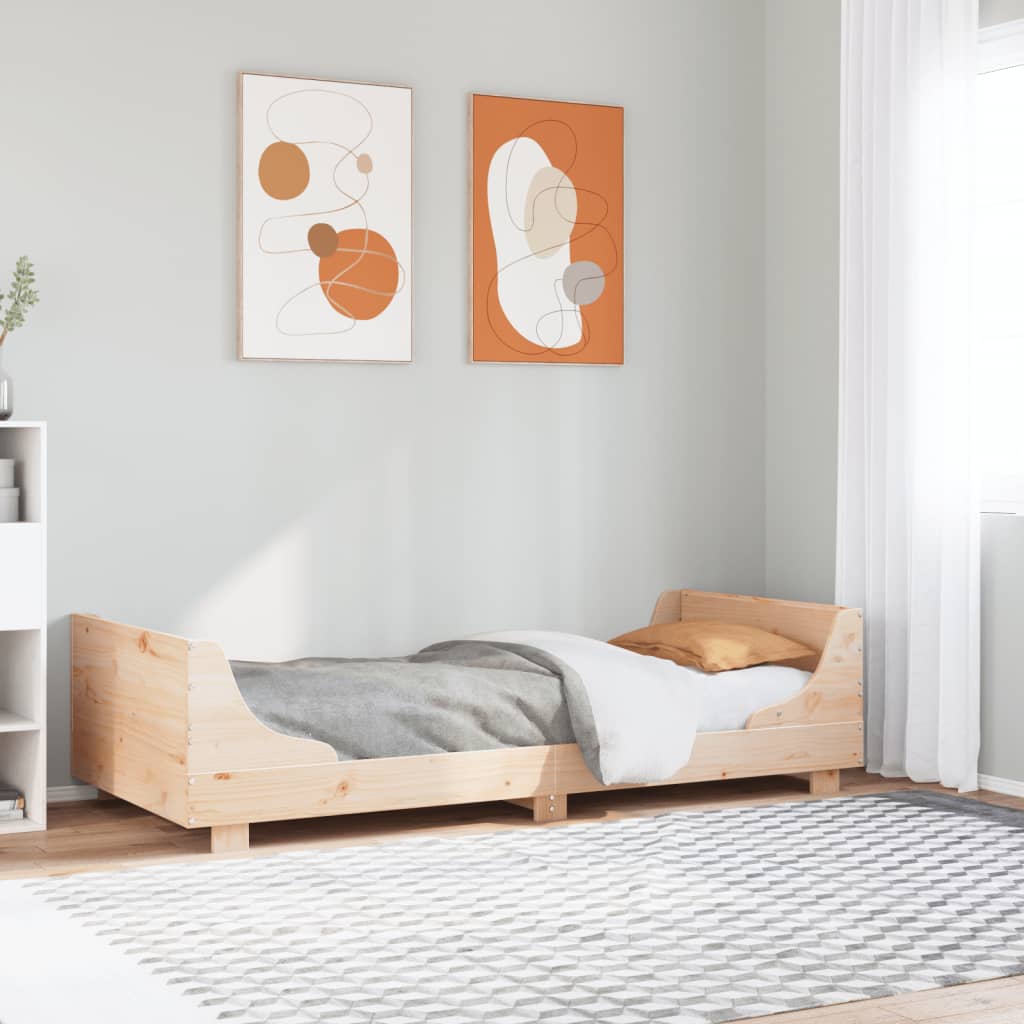 tömör fenyőfa ágy matrac nélkül 75 x 190 cm