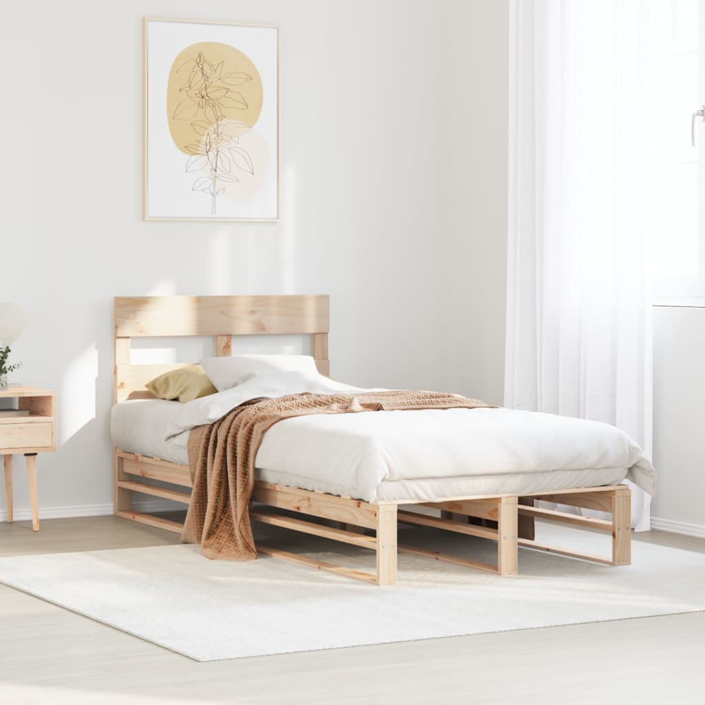 tömör fenyőfa ágy matrac nélkül 75 x 190 cm