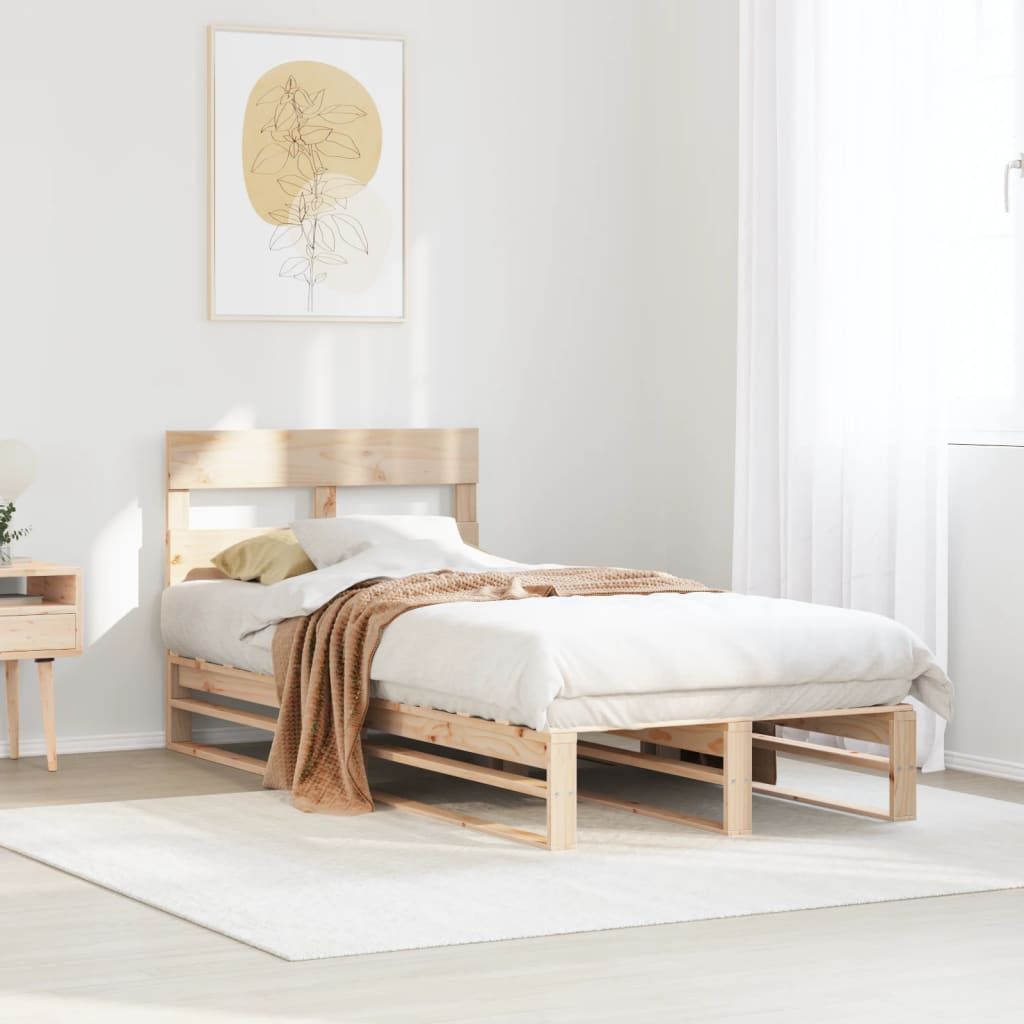 tömör fenyőfa ágykeret matrac nélkül 90 x 190 cm