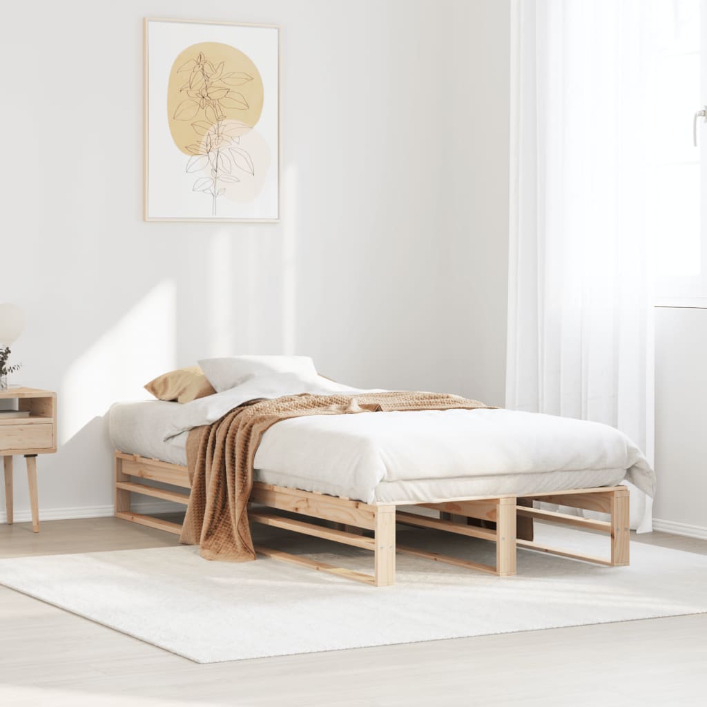 tömör fenyőfa ágy matrac nélkül 90 x 200 cm