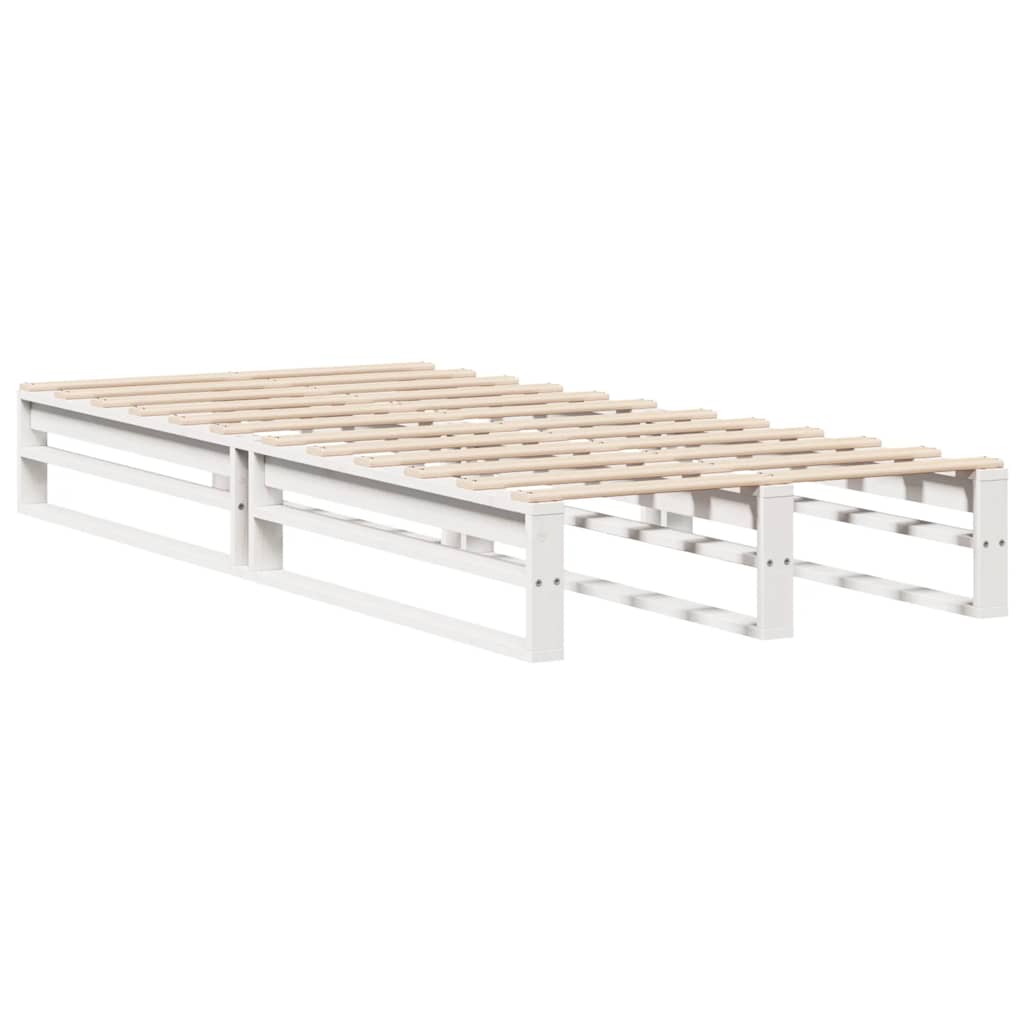 fehér tömör fenyőfa ágy matrac nélkül 90 x 200 cm