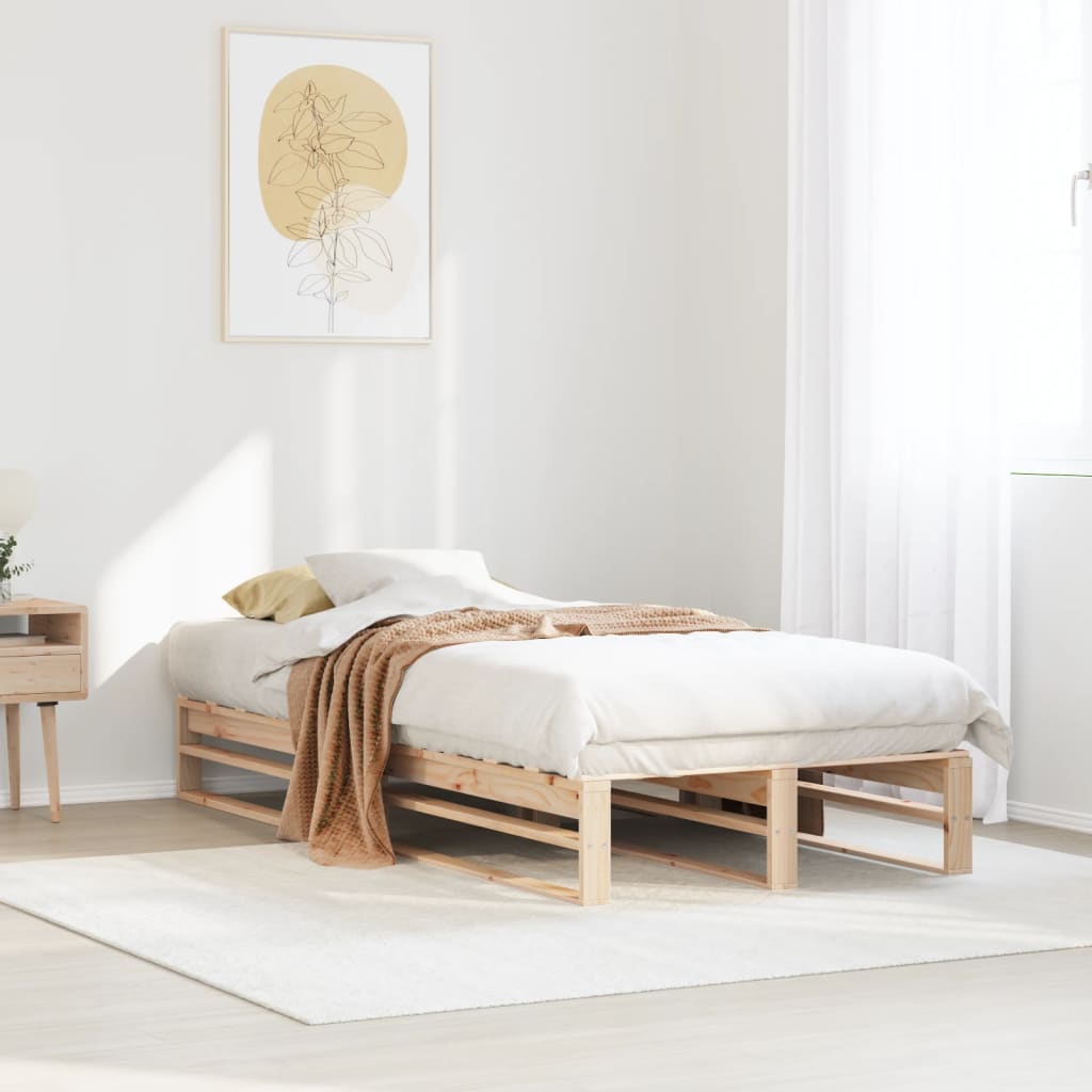 tömör fenyőfa ágykeret matrac nélkül 90 x 190 cm