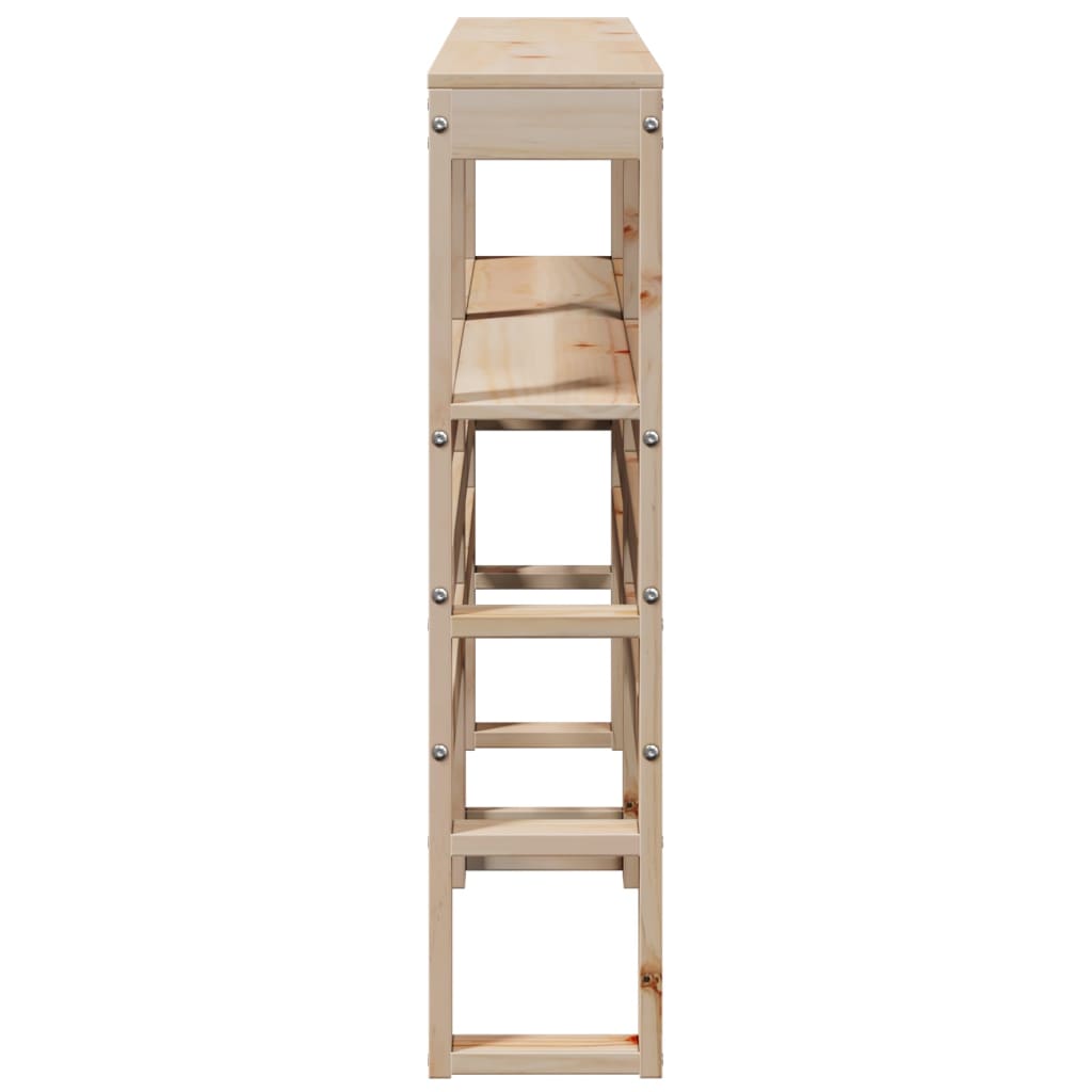 tömör fenyőfa fejtámla polcokkal 160 cm