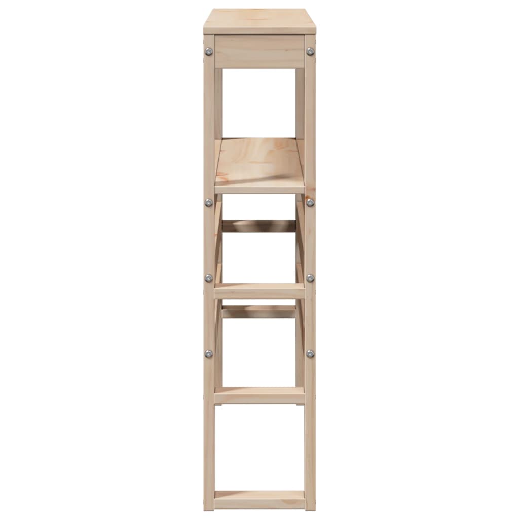 tömör fenyőfa fejtámla polccal 90 cm
