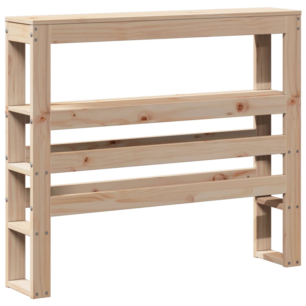 tömör fenyőfa fejtámla polccal 90 cm