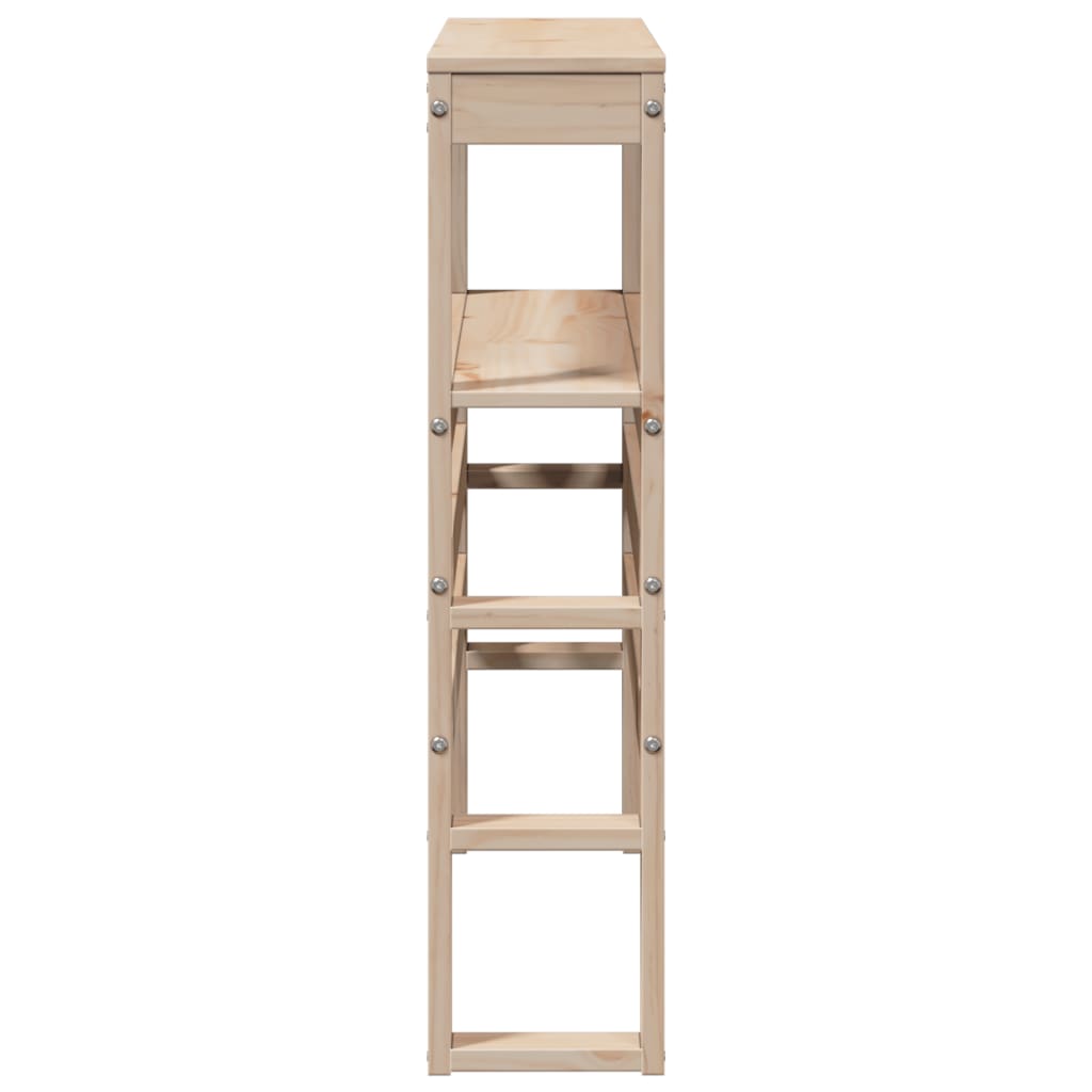 tömör fenyőfa fejtámla polccal 75 cm
