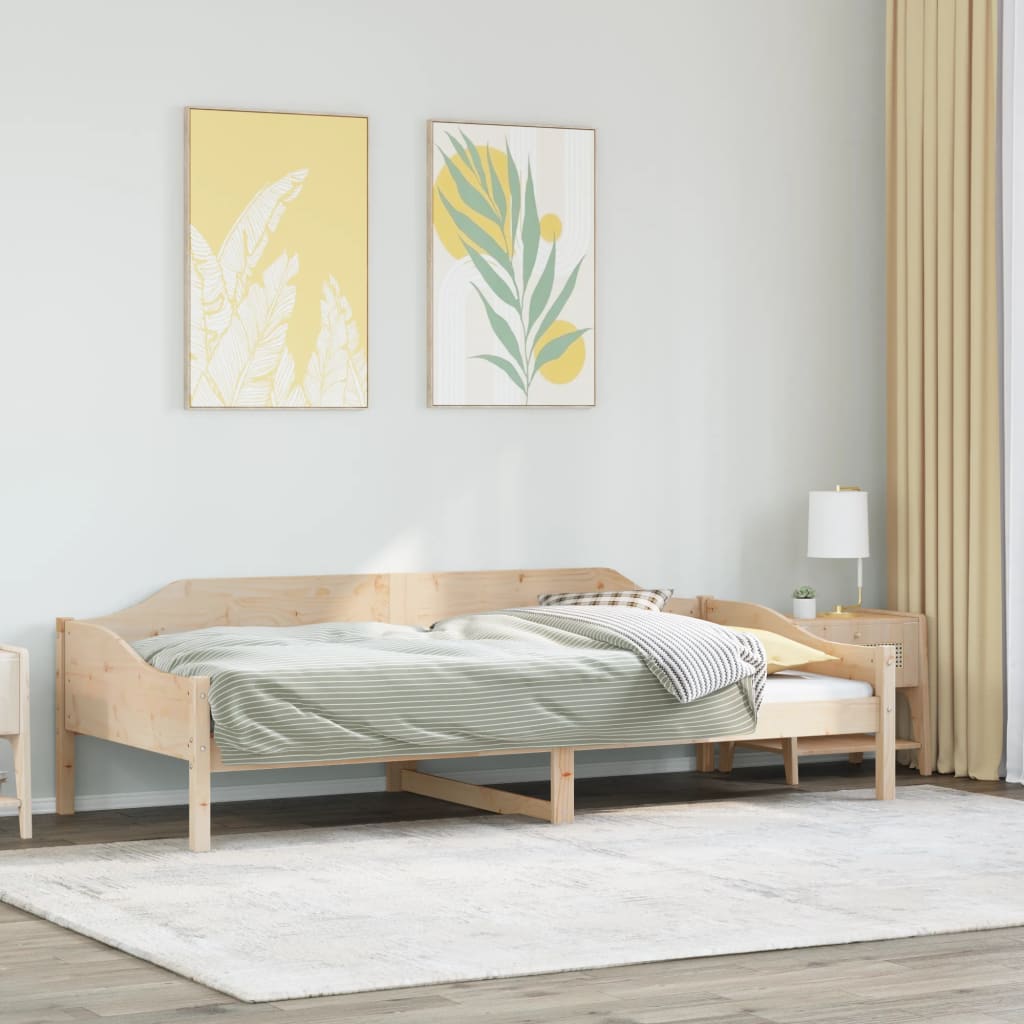 tömör fenyőfa ágy matrac nélkül 90 x 200 cm