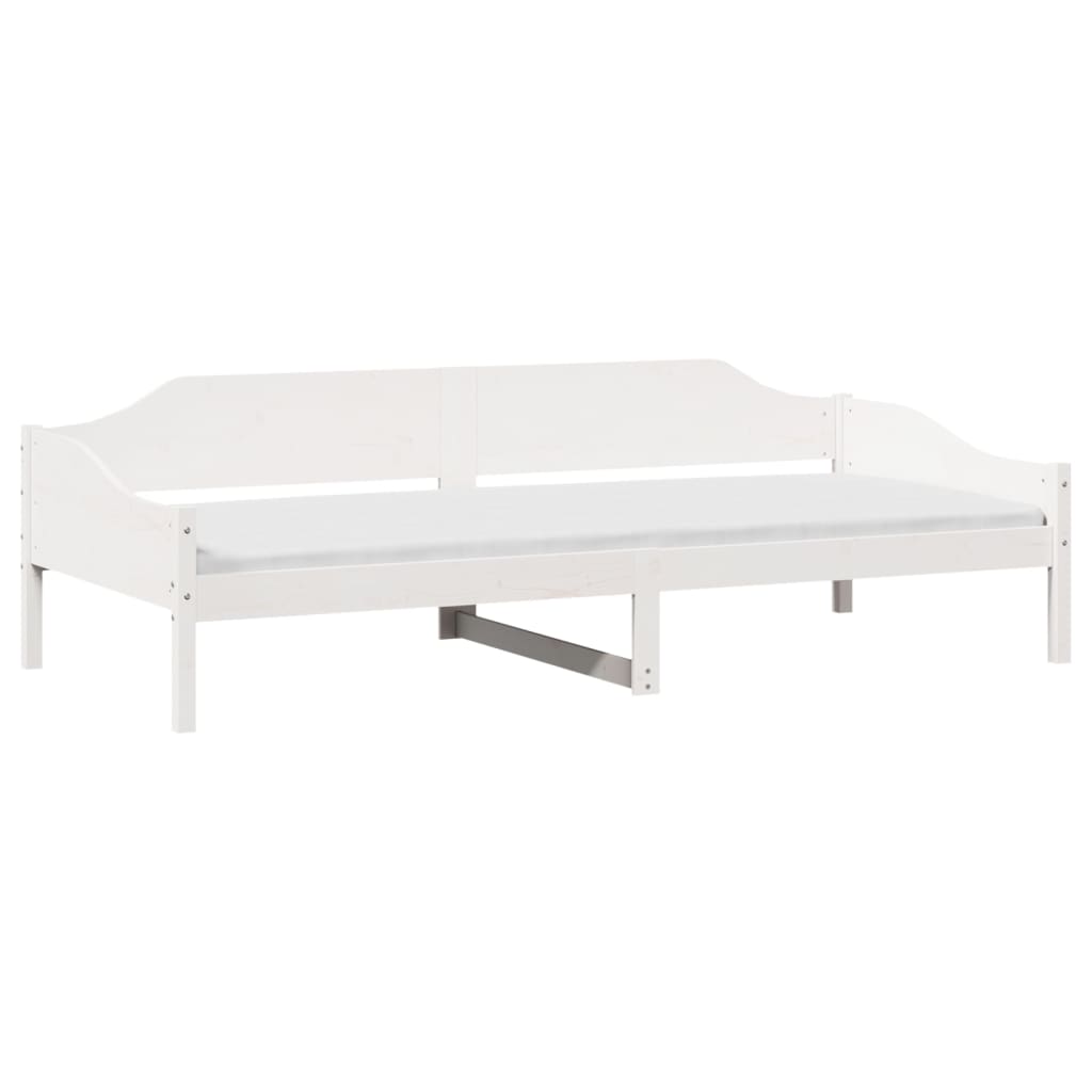 fehér tömör fenyőfa ágy matrac nélkül 90 x 200 cm