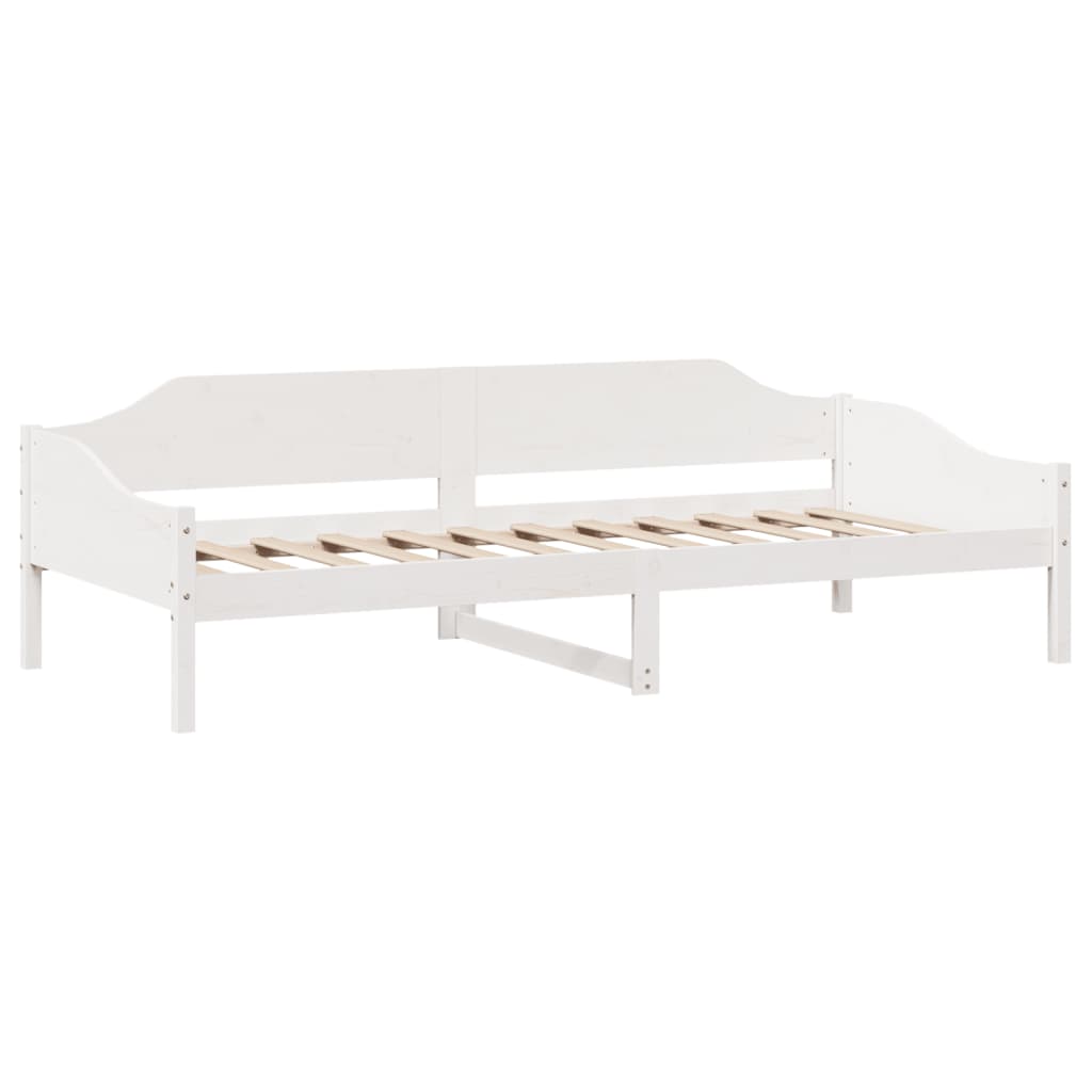 fehér tömör fenyőfa ágy matrac nélkül 90 x 200 cm