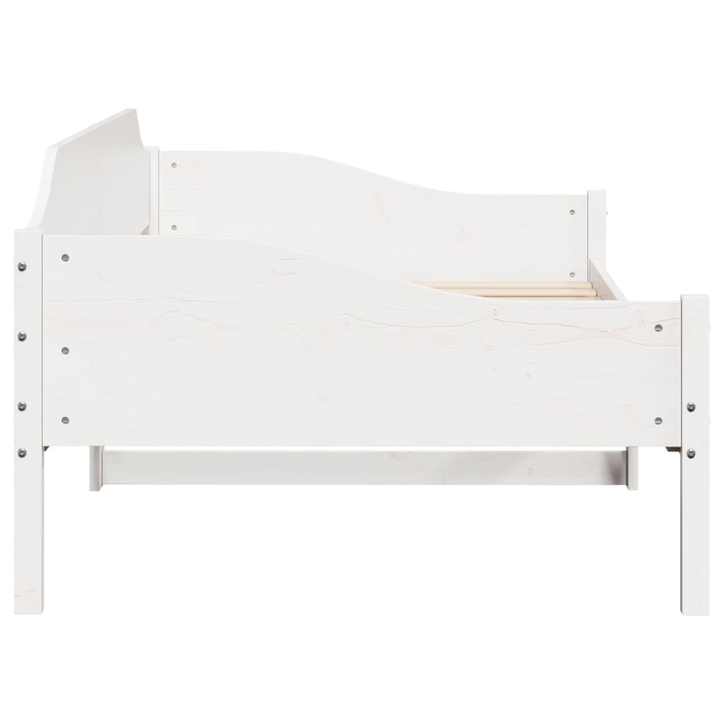 fehér tömör fenyőfa ágy matrac nélkül 90 x 200 cm