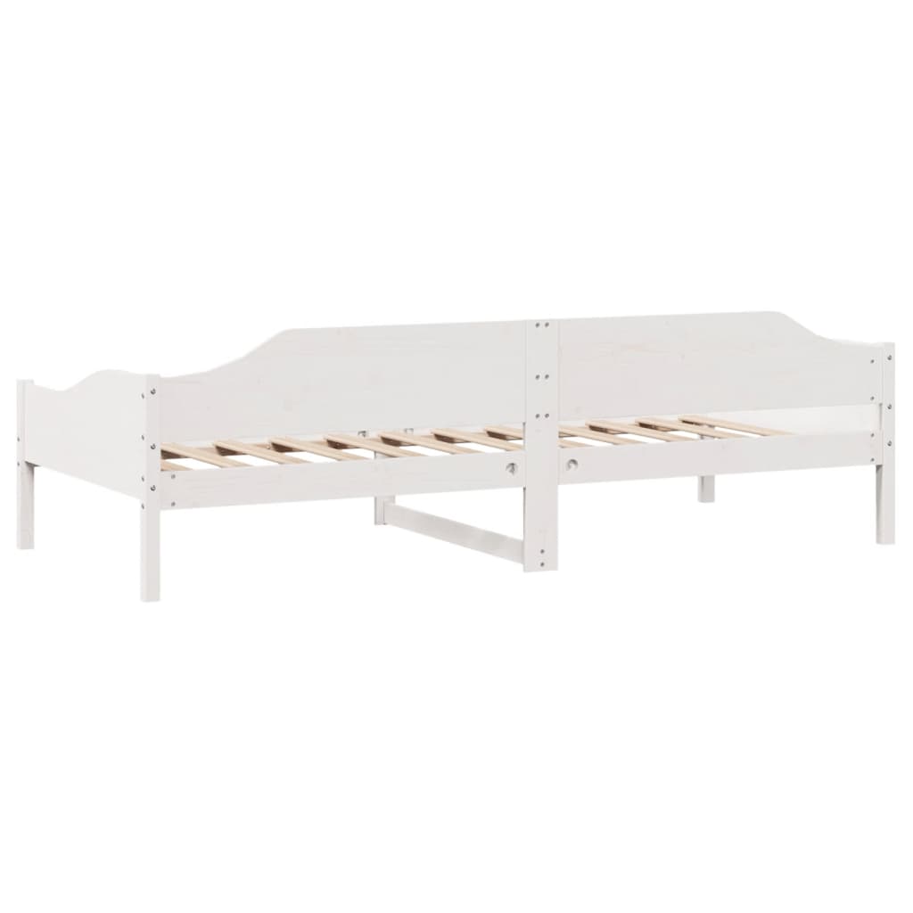 fehér tömör fenyőfa ágy matrac nélkül 90 x 200 cm