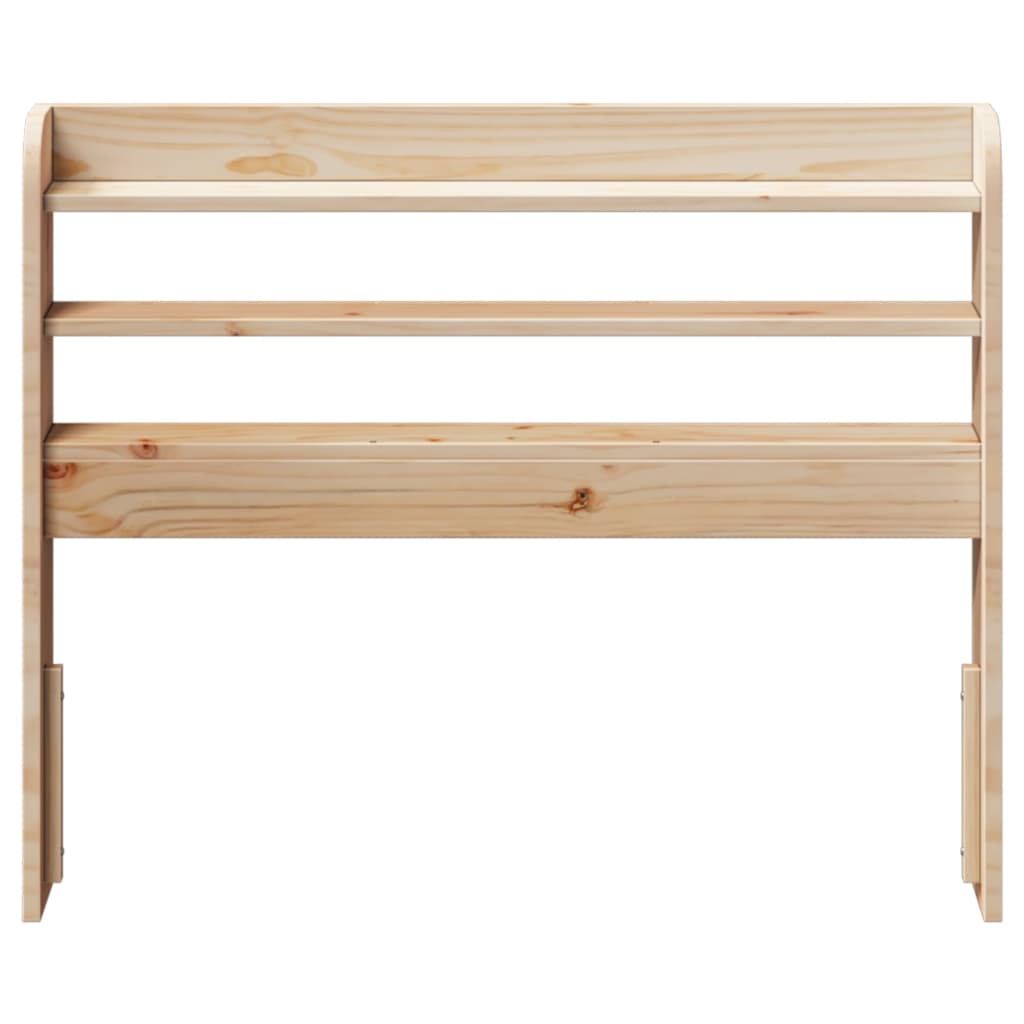 tömör fenyőfa fejtámla polccal 90 cm
