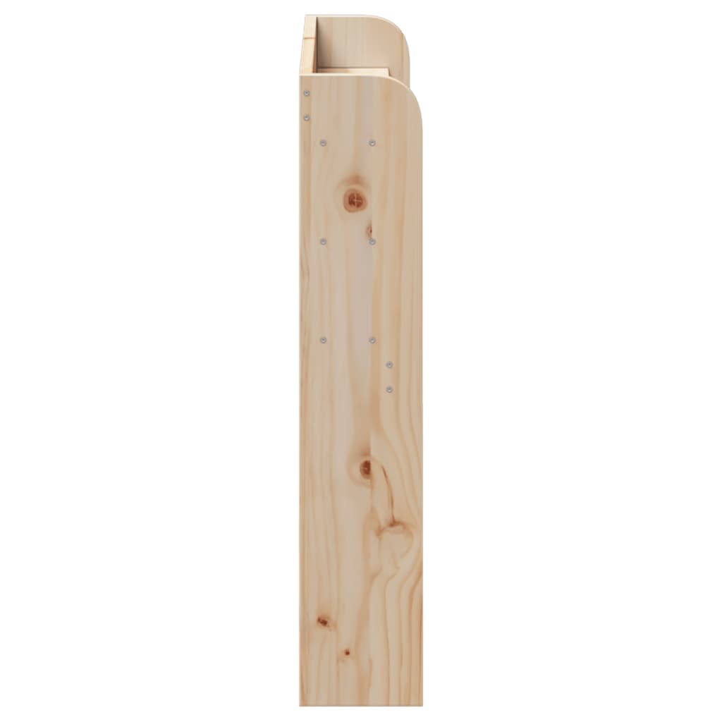 tömör fenyőfa fejtámla polccal 90 cm
