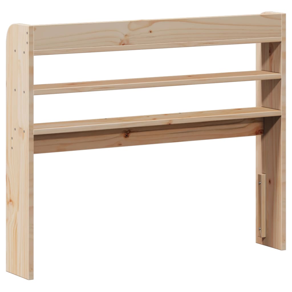 tömör fenyőfa fejtámla polccal 90 cm