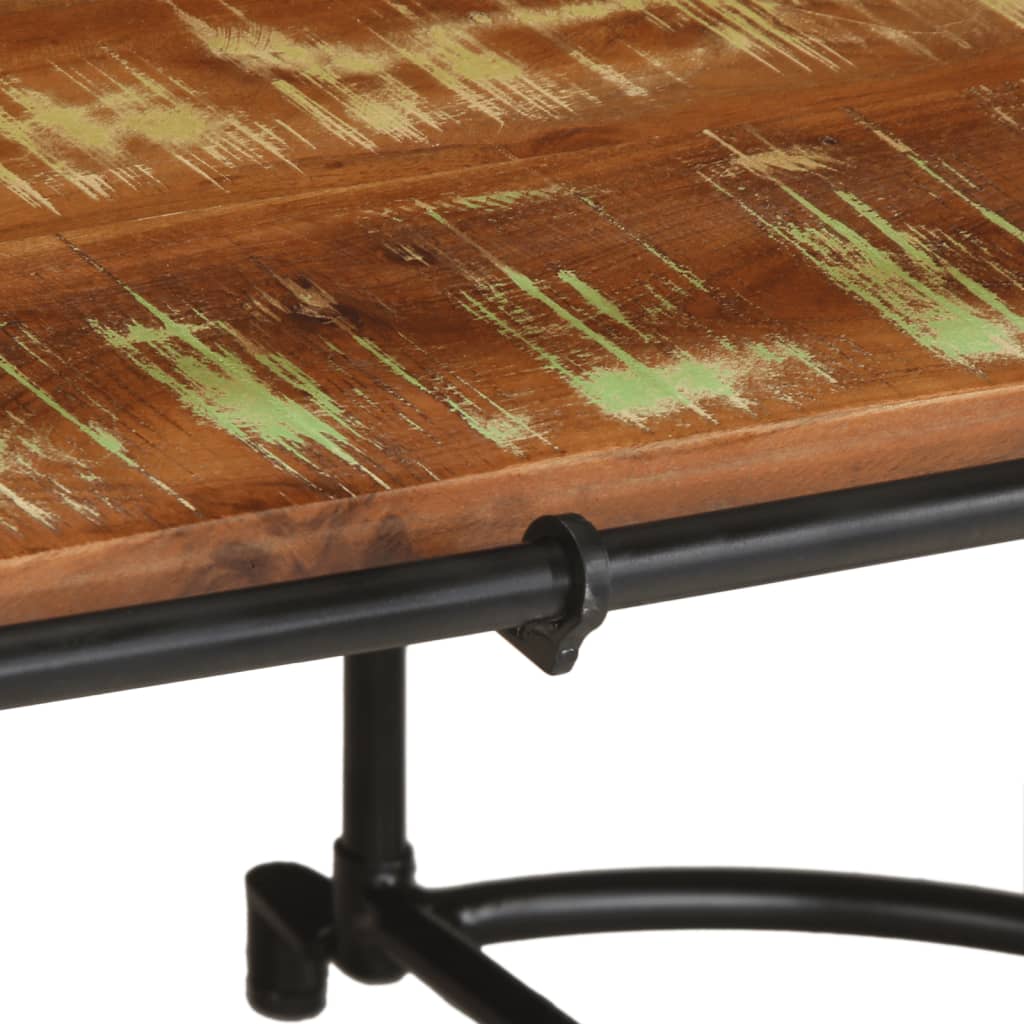 tömör újrahasznosított fa dohányzóasztal 110 x 55 x 40 cm