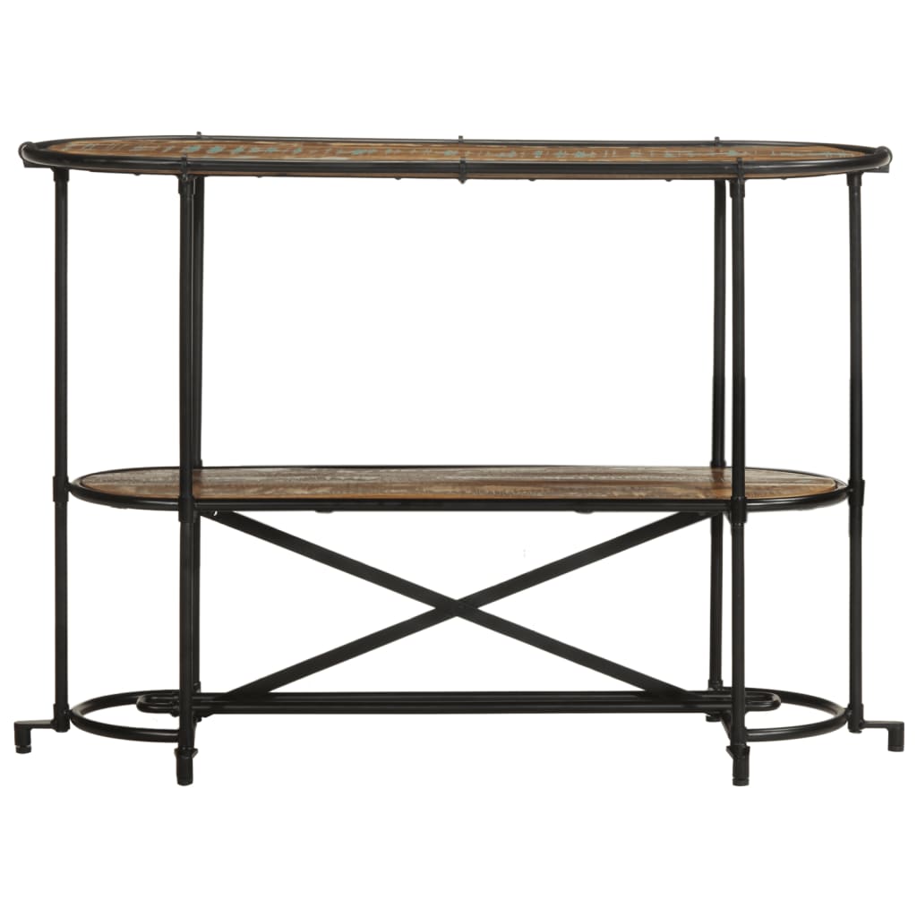 tömör újrahasznosított fa konzolasztal 110 x 42 x 76 cm