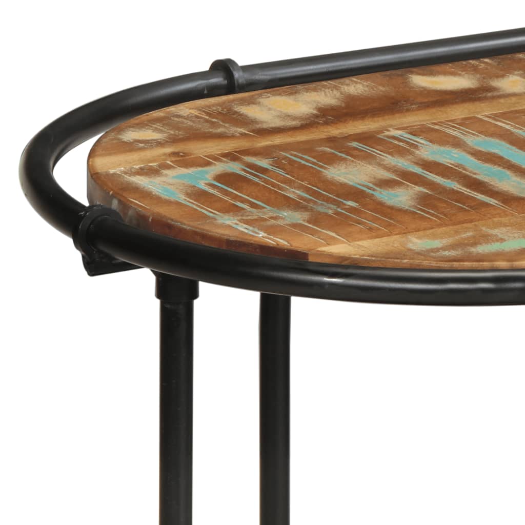 tömör újrahasznosított fa konzolasztal 110 x 42 x 76 cm