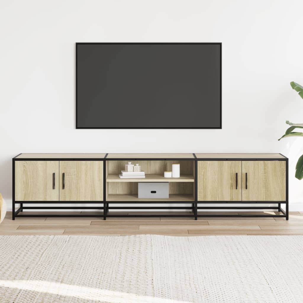 sonoma tölgy színű szerelt fa TV-szekrény 180 x 35 x 41 cm