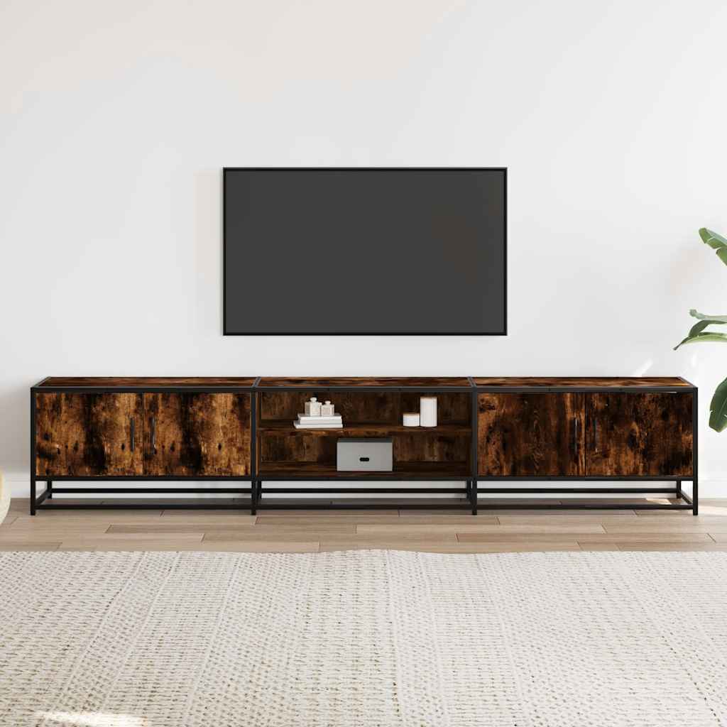 füstös tölgy színű szerelt fa TV-szekrény 210 x 35 x 41 cm