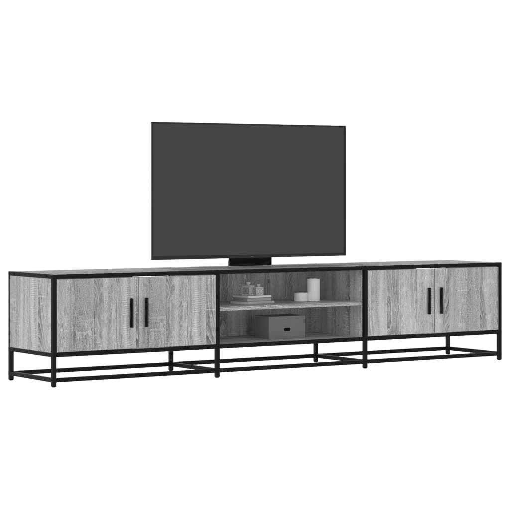 szürke sonoma színű szerelt fa TV-szekrény 210 x 35 x 41 cm