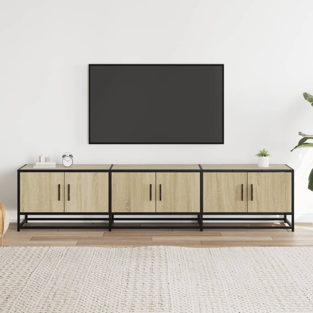 sonoma tölgy színű szerelt fa TV-szekrény 180 x 35 x 41 cm