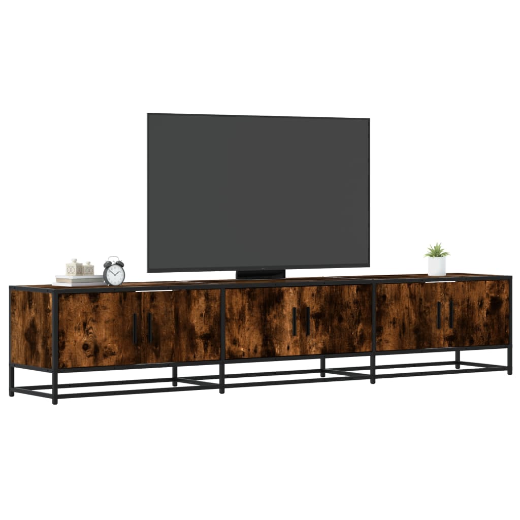 füstös tölgy színű szerelt fa TV-szekrény 210 x 35 x 41 cm
