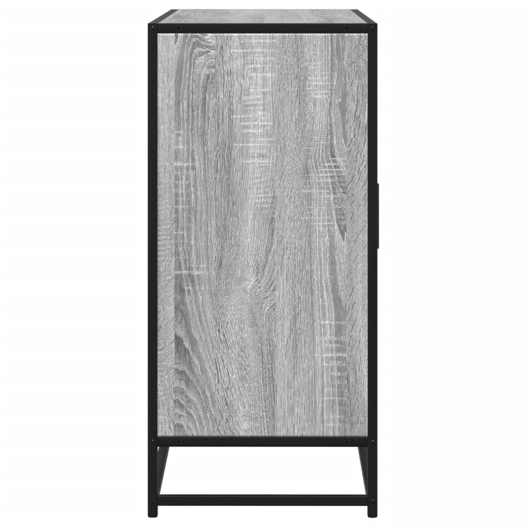 szürke sonoma színű szerelt fa tálalószekrény 92 x 35 x 76 cm