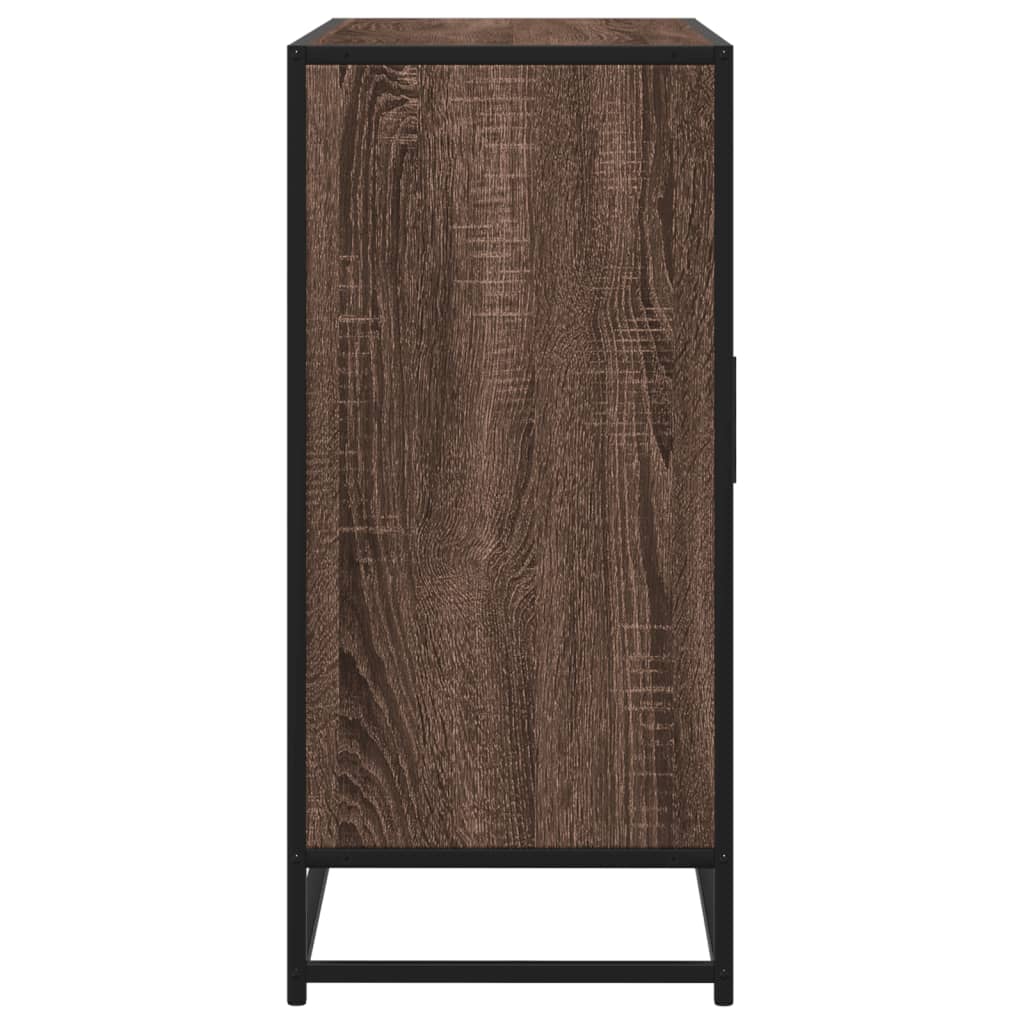 barna tölgy színű szerelt fa tálalószekrény 92 x 35 x 76 cm