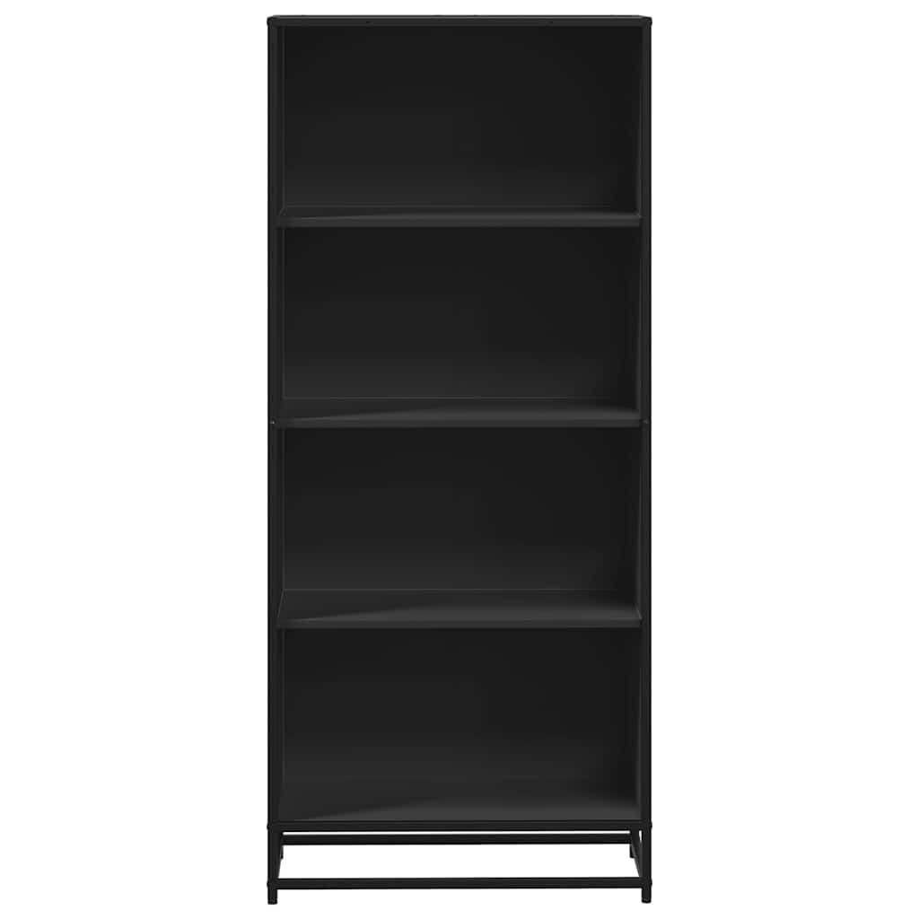 fekete szerelt fa könyvszekrény 60 x 35 x 139 cm