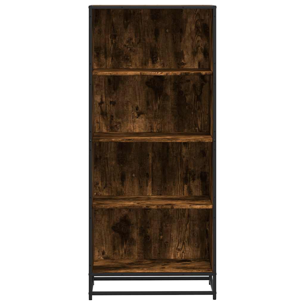 füstös tölgy színű szerelt fa könyvszekrény 60 x 35 x 139 cm