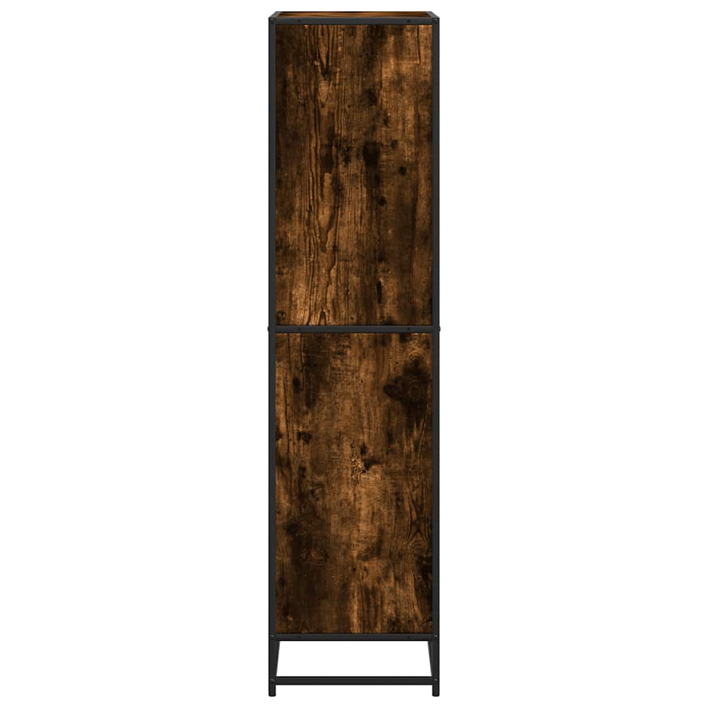 füstös tölgy színű szerelt fa könyvszekrény 60 x 35 x 139 cm