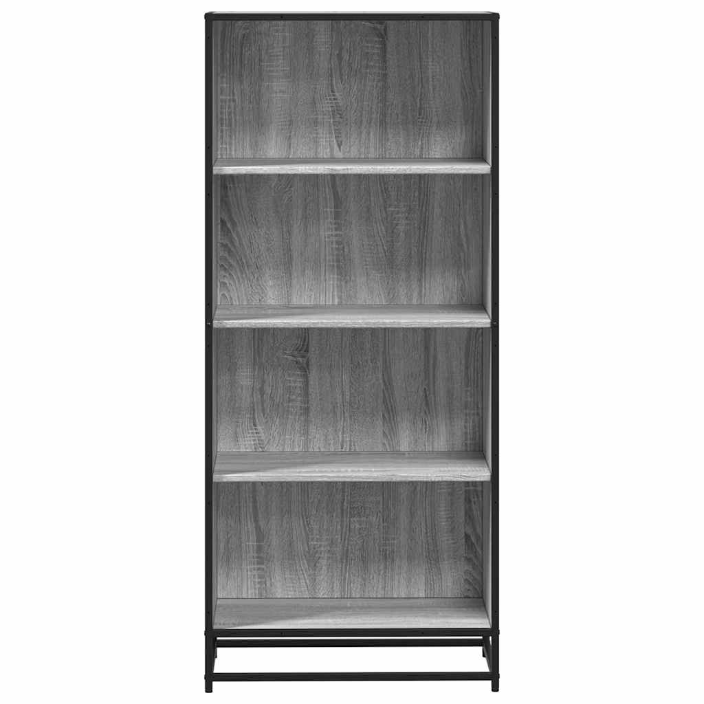 szürke sonoma színű szerelt fa könyvespolc 60 x 35 x 139 cm