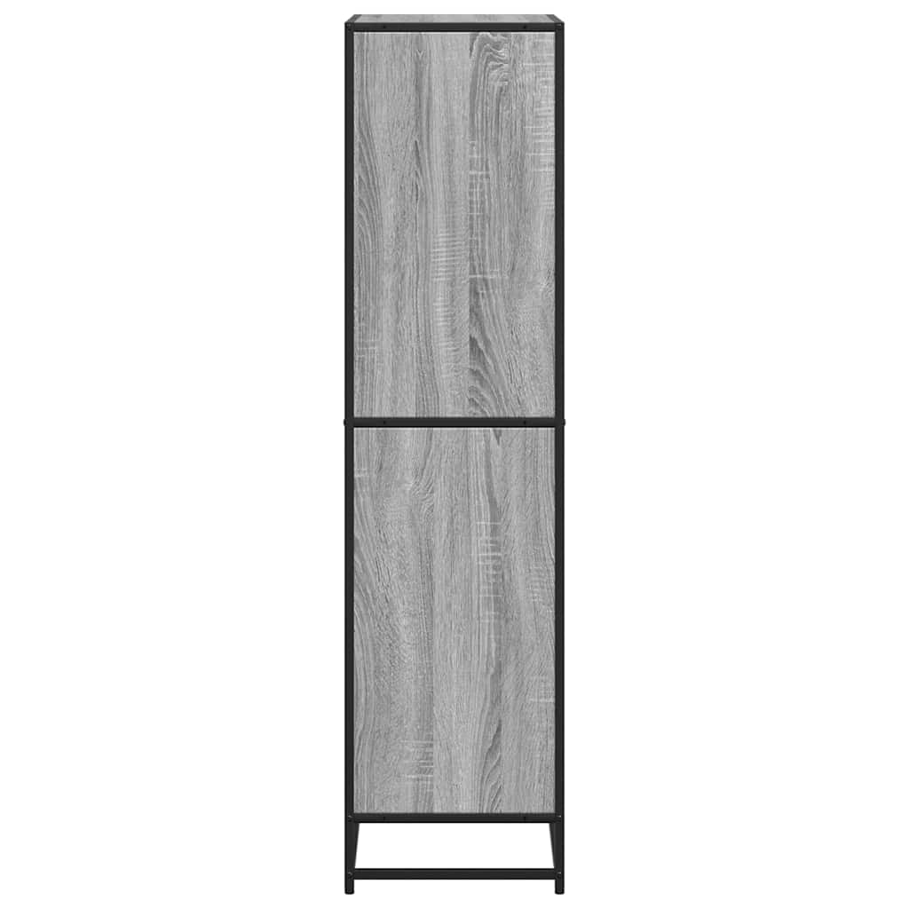 szürke sonoma színű szerelt fa könyvespolc 60 x 35 x 139 cm