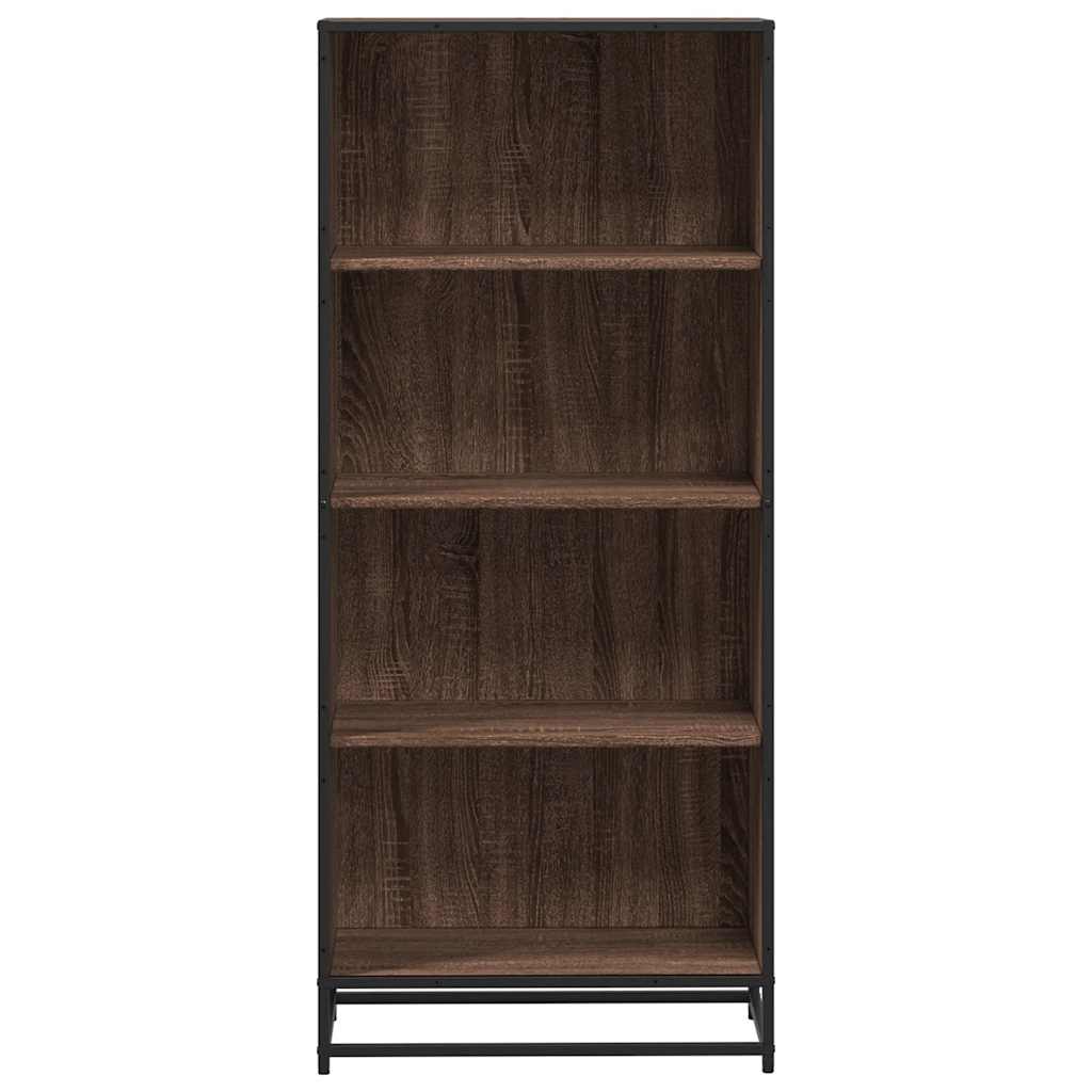 barna tölgy színű szerelt fa könyvszekrény 60 x 35 x 139 cm