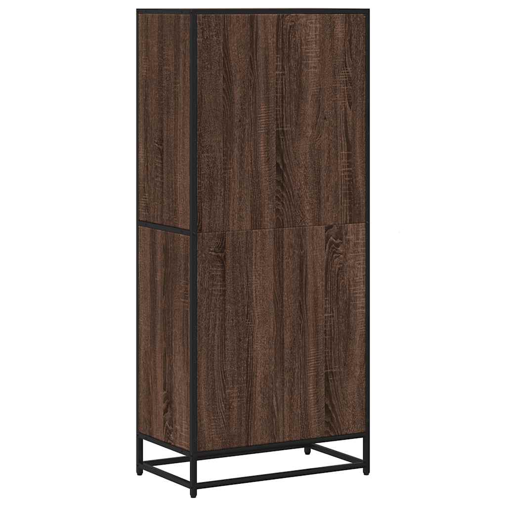 barna tölgy színű szerelt fa könyvszekrény 60 x 35 x 139 cm