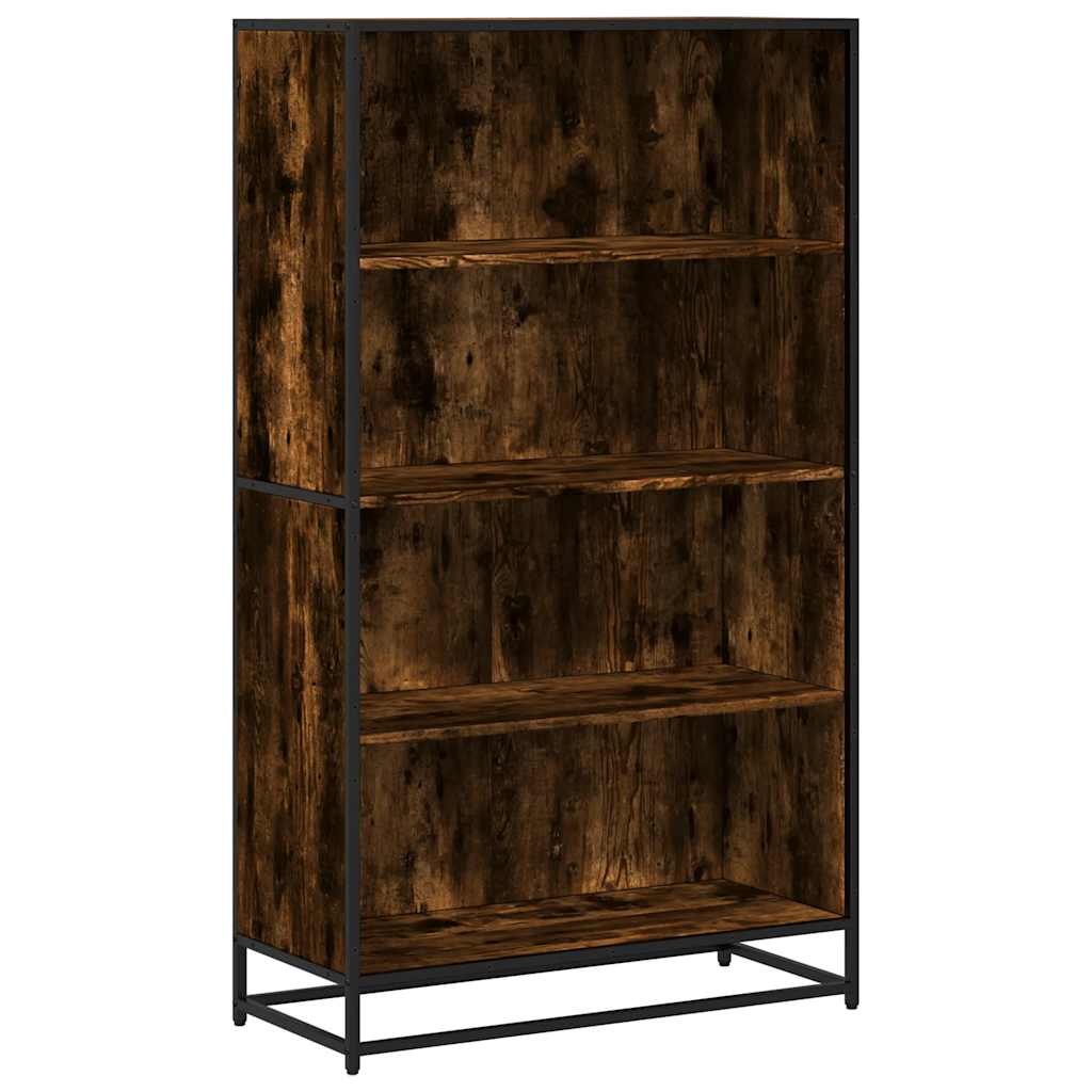 füstös tölgy színű szerelt fa könyvszekrény 80,5 x 35 x 139 cm