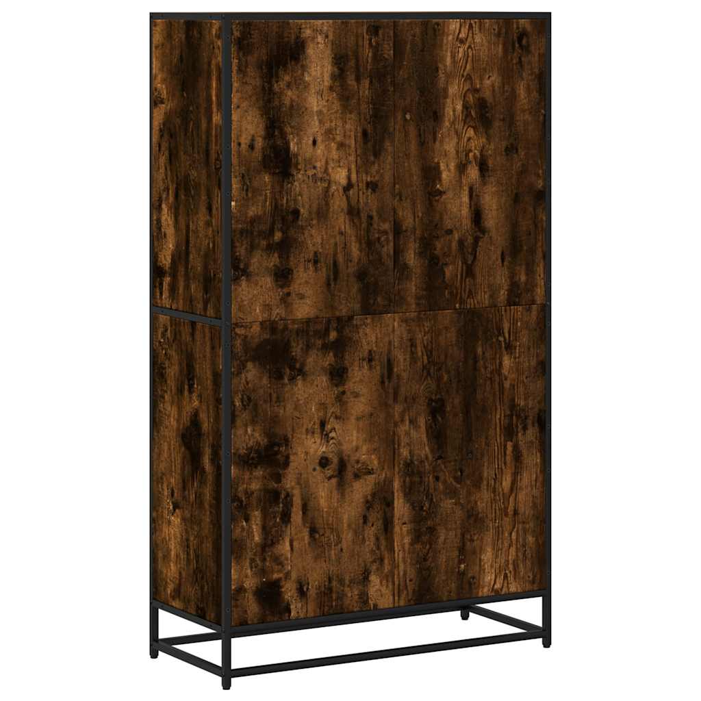 füstös tölgy színű szerelt fa könyvszekrény 80,5 x 35 x 139 cm