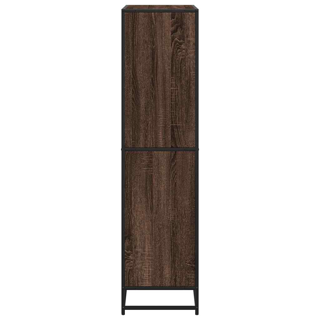 barna tölgy színű szerelt fa könyvszekrény 80,5 x 35 x 139 cm