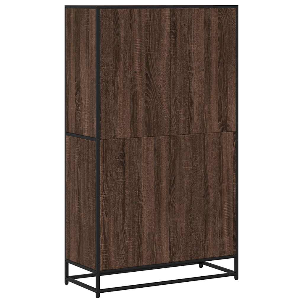 barna tölgy színű szerelt fa könyvszekrény 80,5 x 35 x 139 cm