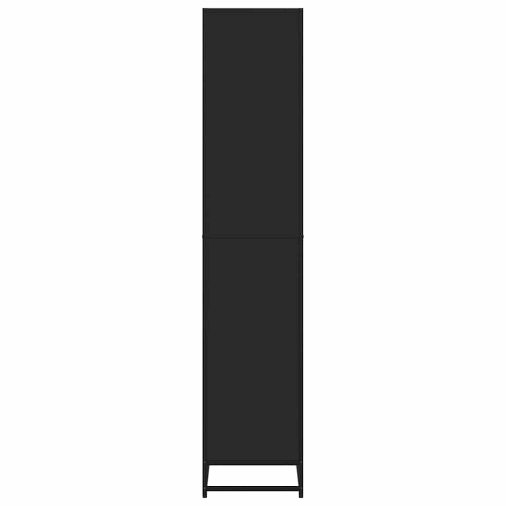 fekete szerelt fa könyvszekrény 60 x 35 x 170,5 cm