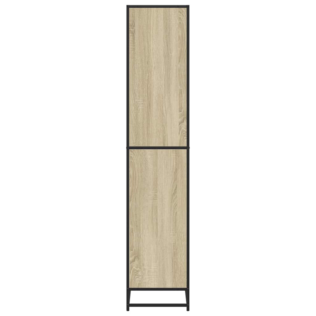 sonoma tölgy színű szerelt fa könyvszekrény 60 x 35 x 170,5 cm