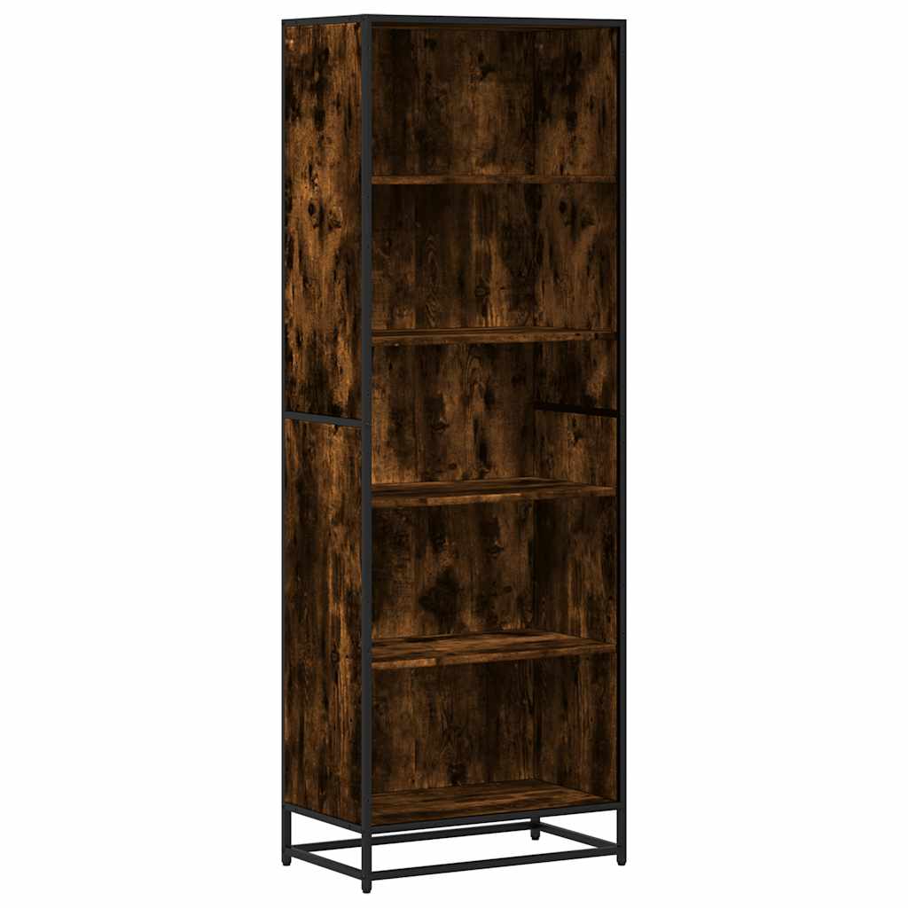 füstös tölgy színű szerelt fa könyvszekrény 60 x 35 x 170,5 cm